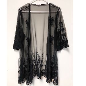 Maurice’s Black Sheer Cover Up Top